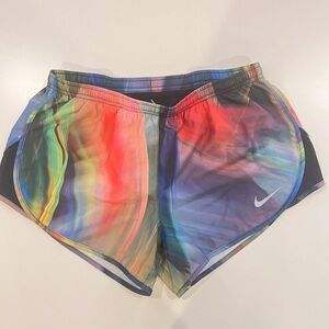 Nike Running Shorts, Rainbow Watercolor